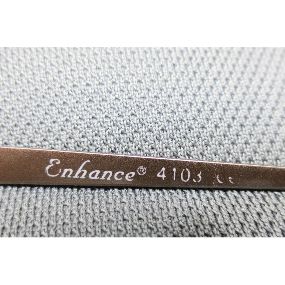 Enhance 4103 Satin Brown Metal Rectangular Eyeglasses Frames 55-17-140 35601